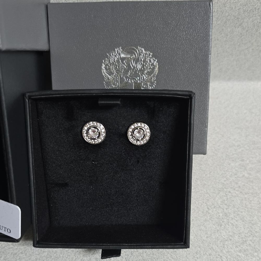 Vince Camuto Silver Square Watch and Earring Set - Picture 4 of 4